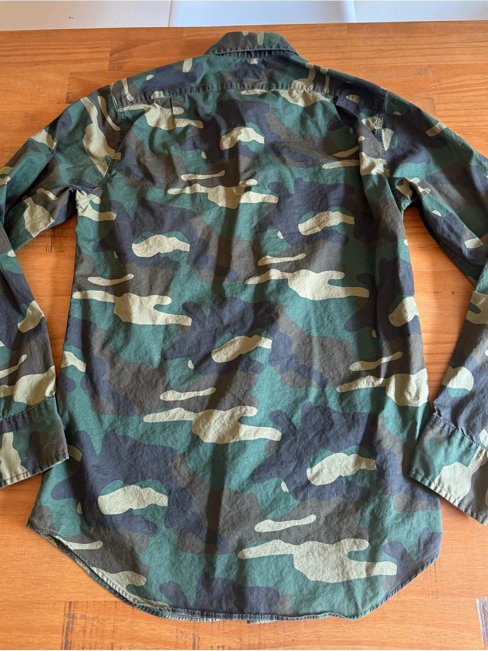 J. Crew Men's/Unisex Camouflage Button-Up Shirt - Green Camo - XS